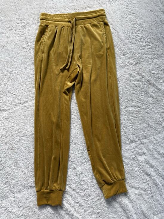 Anthropologie Pants - Anthropologie Saturday Sunday Merida Velvet Jogger Pants Size Small Gold Soft